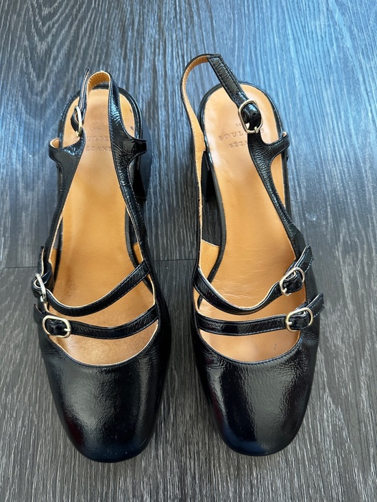 Sezane Paula Babies in Black Patent Leather - Picture 3 of 7